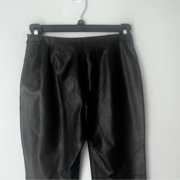 Vintage Y2K 90s ANN TAYLOR Chocolate Brown Women’s Leather Pants RARE Sz‎ 4 #